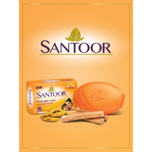Santoor Soap Sandal & Turmeric 100g | Natural Glow & Skin Protection