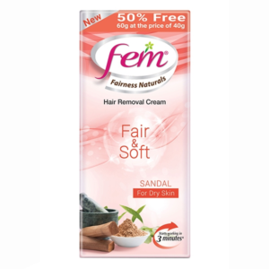 Fem Hair Removal Cream | Rose|  Gold | Sandal| Aloevera | Chamomile | Lemon | 60g