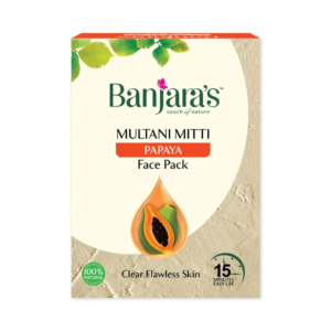 Banjara's Multani Mitti Sandal, Face Pack, Papaya & Orange Powder - 100g (5x20g)