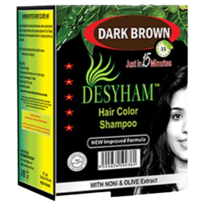 Deshyam Darkening Shampoo | Dark Brown & Black | 5 Sets Pack