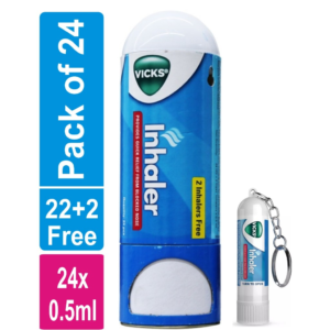 [2004] Pack Of 24 - Vicks Inhaler With Keychain - 0.5ml