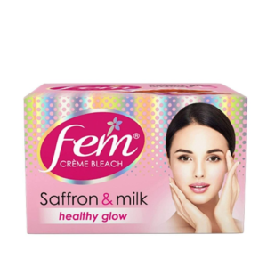Fem Crème Bleach Saffron & Milk Healthy Glow | Available in 314.4g, 64g, 40g