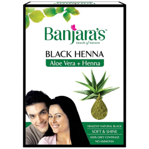 Banjara's Black Henna with Amla, Hibiscus, Aloevera, Methi, Bhringraj | Natural Hair Color 50g