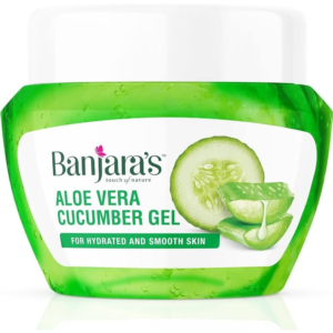 Banjara's AloeVera Gel -AloeVera & Cucumber, AloeVera & Neem, AloeVera & Rose, AloeVera & Papaya, AloeVera & Safron 100G