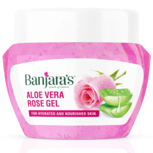 Banjara's AloeVera Gel -AloeVera & Cucumber, AloeVera & Neem, AloeVera & Rose, AloeVera & Papaya, AloeVera & Safron 100G